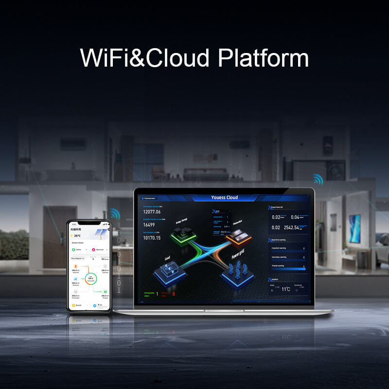 Baterya sa bahay na may ulap