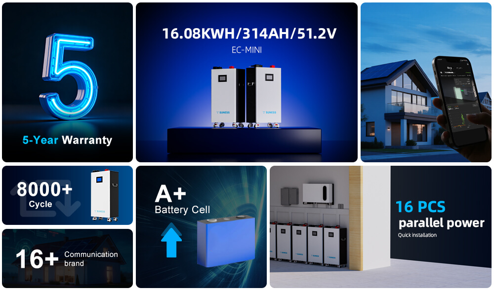 EC-MIN 16.08 51.2V 16.08KWH | Solar Battery | 8000 Cycle Times