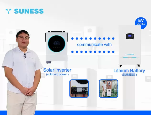 EV Series Lithium Battery Communited sa Voltronic power Solar inverter