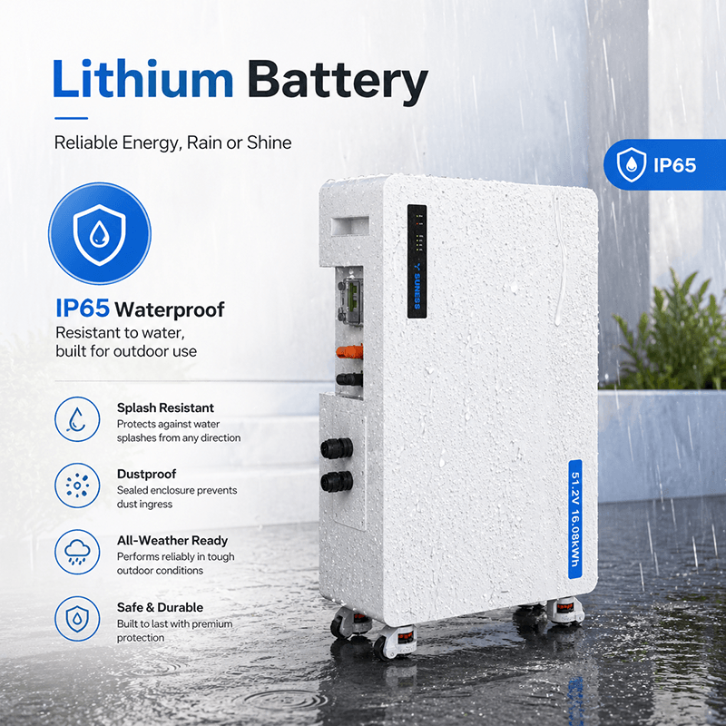 iPower-16.08E 51.2V 16.08KWH | IP65 LiFePO4 Baterya | 10 Taon na Warranty